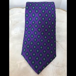 Silk Giacomo Italia Purple Green Classic Tie NWT